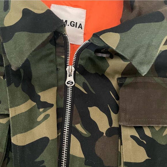 I Am Gia Jacket Camo Jacket Oversize Tarantino Camouflage  Green Big pockets - Picture 7 of 10